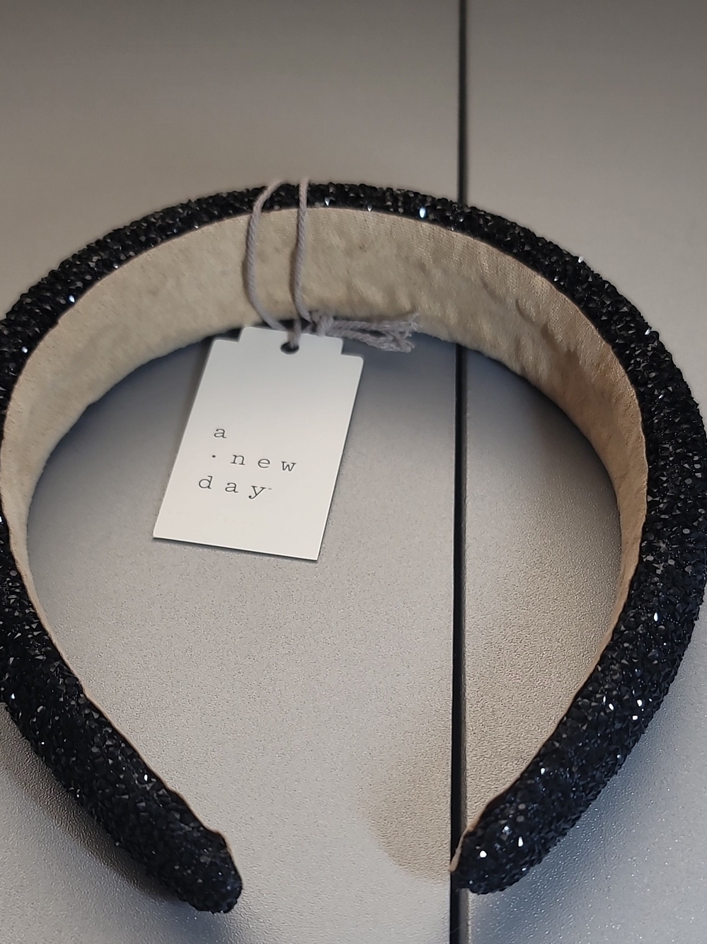 a new day Black Sparkle Padded Headband
